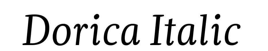 Dorica Italic cкачати шрифт безкоштовно